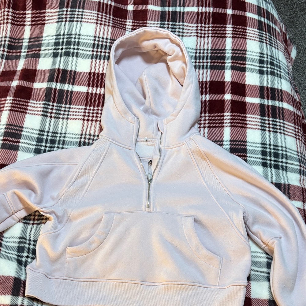 Women's Pink Quarter Zip with Hood